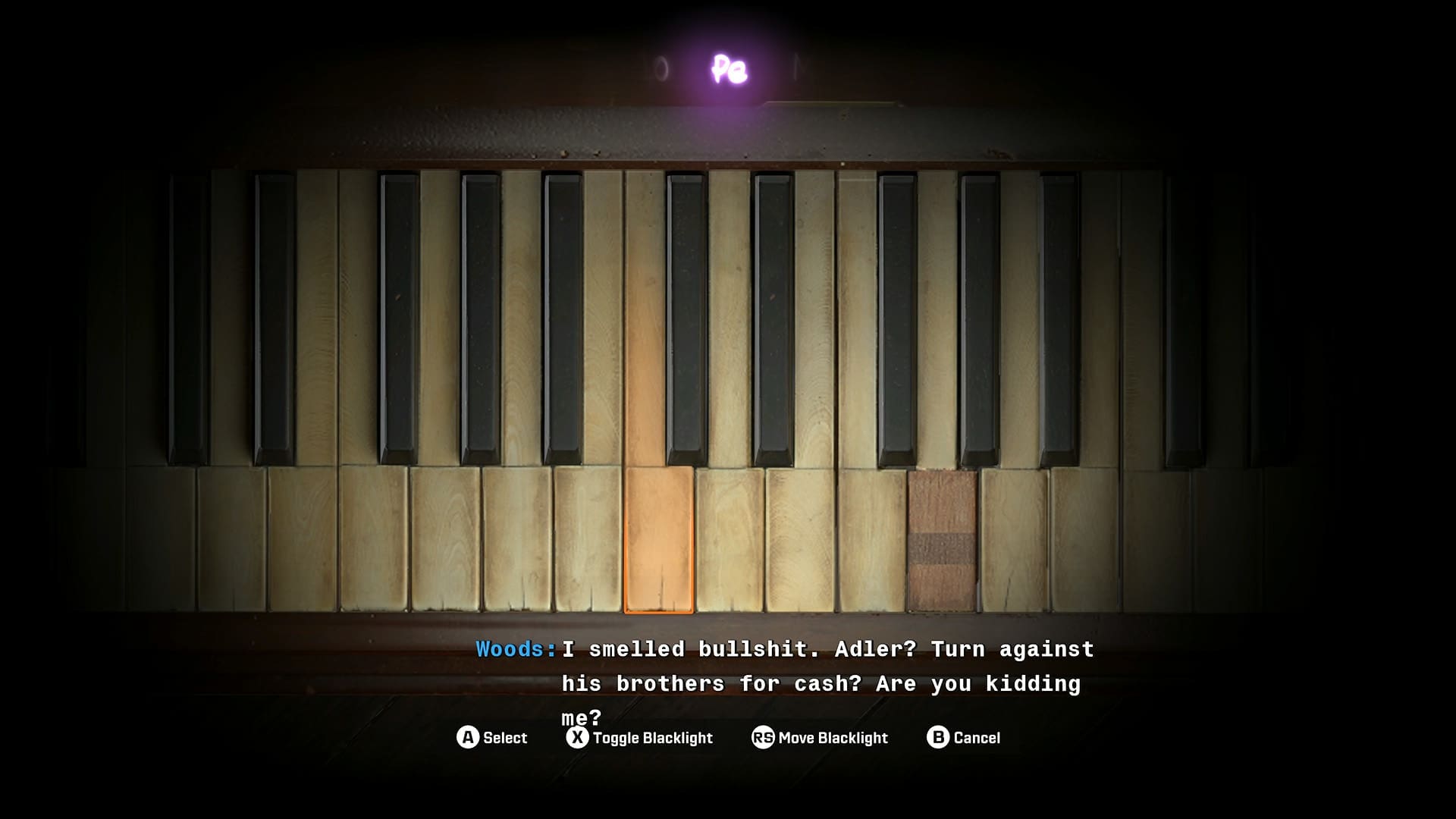 Call of Duty Black Ops 6 review screenshot 15 puzzle elements playing piano blacklight