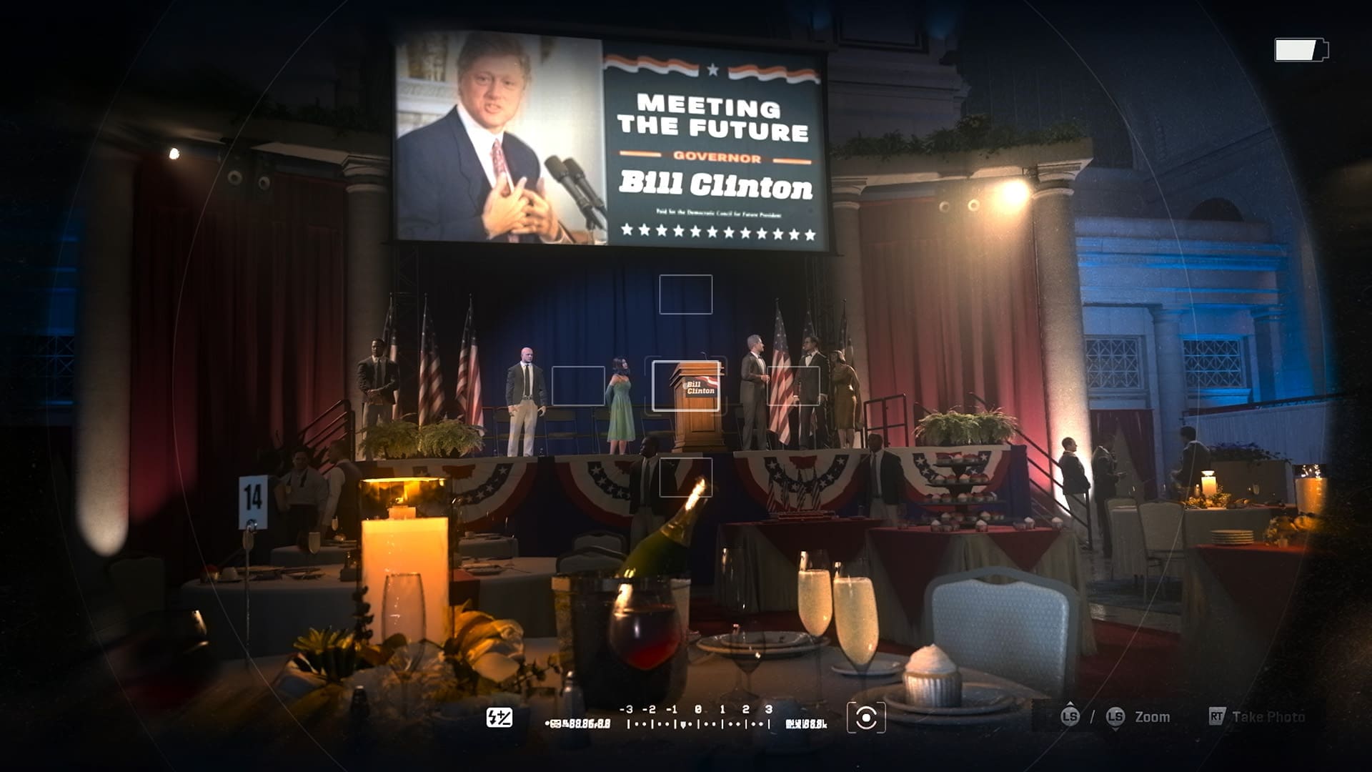Call of Duty Black Ops 6 review screenshot 19 Most Wanted mission Spy Cam pictures Bill Clinton gala